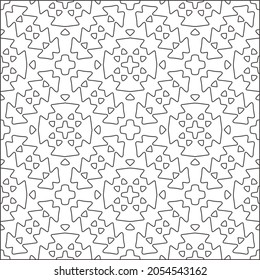 floral pattern background.Repeating geometric pattern from striped elements.  Black pattern. 