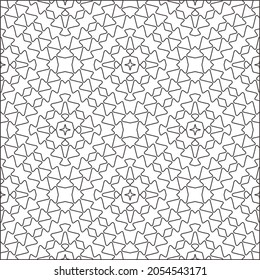 floral pattern background.Repeating geometric pattern from striped elements.  Black pattern. 