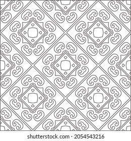 floral pattern background.Repeating geometric pattern from striped elements.  Black pattern. 