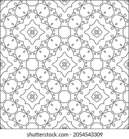 floral pattern background.Repeating geometric pattern from striped elements.  Black pattern. 