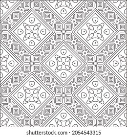 floral pattern background.Repeating geometric pattern from striped elements.  Black pattern. 