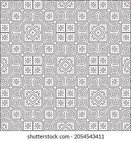 fondo de patrón floral.Patrón geométrico repetido a partir de elementos rayados.  Patrón negro. 