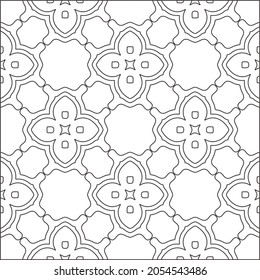floral pattern background.Repeating geometric pattern from striped elements.  Black pattern. 
