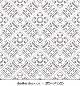 floral pattern background.Repeating geometric pattern from striped elements.  Black pattern. 