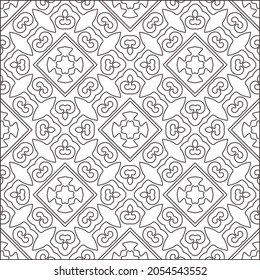 floral pattern background.Repeating geometric pattern from striped elements.  Black pattern. 