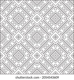 floral pattern background.Repeating geometric pattern from striped elements.  Black pattern. 