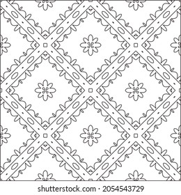 floral pattern background.Repeating geometric pattern from striped elements.  Black pattern. 