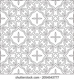 floral pattern background.Repeating geometric pattern from striped elements.  Black pattern. 