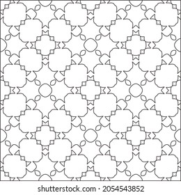 floral pattern background.Repeating geometric pattern from striped elements.  Black pattern. 