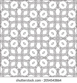 floral pattern background.Repeating geometric pattern from striped elements.  Black pattern. 