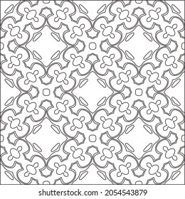 fondo de patrón floral.Patrón geométrico repetido a partir de elementos rayados.  Patrón negro. 