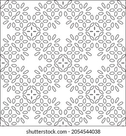 fondo de patrón floral.Patrón geométrico repetido a partir de elementos rayados.  Patrón negro. 