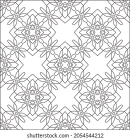fondo de patrón floral.Patrón geométrico repetido a partir de elementos rayados.  Patrón negro. 