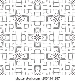 floral pattern background.Repeating geometric pattern from striped elements.  Black pattern. 