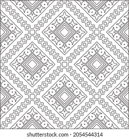 floral pattern background.Repeating geometric pattern from striped elements.  Black pattern. 