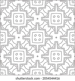 Blumenmuster Hintergrund.Wiederholung geometrischer Muster aus gestreiften Elementen.  Schwarzes Muster. 