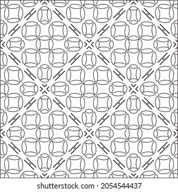 fondo de patrón floral.Patrón geométrico repetido a partir de elementos rayados.  Patrón negro. 