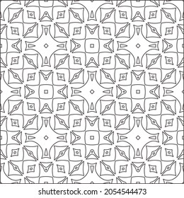 Blumenmuster Hintergrund.Wiederholung geometrischer Muster aus gestreiften Elementen.  Schwarzes Muster. 