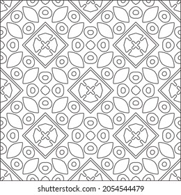 floral pattern background.Repeating geometric pattern from striped elements.  Black pattern. 