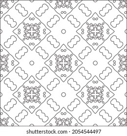 floral pattern background.Repeating geometric pattern from striped elements.  Black pattern. 
