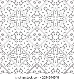 floral pattern background.Repeating geometric pattern from striped elements.  Black pattern. 