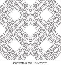 floral pattern background.Repeating geometric pattern from striped elements.  Black pattern. 