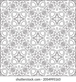 floral pattern background.Repeating geometric pattern from striped elements.  Black pattern. 