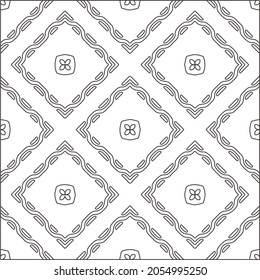 floral pattern background.Repeating geometric pattern from striped elements.  Black pattern. 