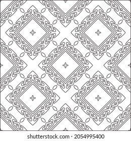 floral pattern background.Repeating geometric pattern from striped elements.  Black pattern. 