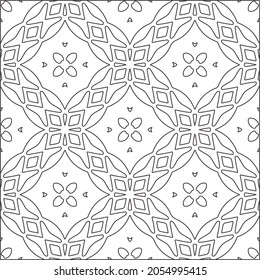 floral pattern background.Repeating geometric pattern from striped elements.  Black pattern. 