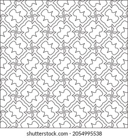 floral pattern background.Repeating geometric pattern from striped elements.  Black pattern. 