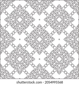 Blumenmuster Hintergrund.Wiederholung geometrischer Muster aus gestreiften Elementen.  Schwarzes Muster. 