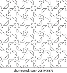 floral pattern background.Repeating geometric pattern from striped elements.  Black pattern. 