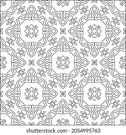 floral pattern background.Repeating geometric pattern from striped elements.  Black pattern. 