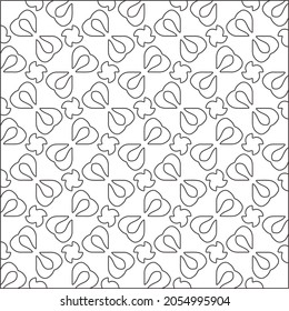 floral pattern background.Repeating geometric pattern from striped elements.  Black pattern. 