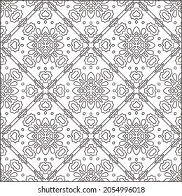 fondo de patrón floral.Patrón geométrico repetido a partir de elementos rayados.  Patrón negro. 
