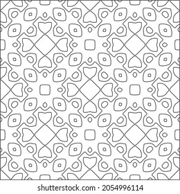 floral pattern background.Repeating geometric pattern from striped elements.  Black pattern. 