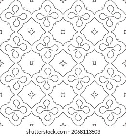 
floral pattern background.Repeating geometric pattern from striped elements.   Black and white pattern.