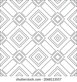
floral pattern background.Repeating geometric pattern from striped elements.   Black and white pattern.