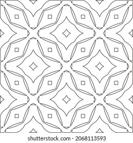 
floral pattern background.Repeating geometric pattern from striped elements.   Black and white pattern.