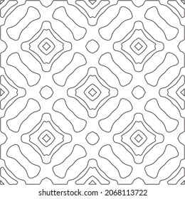 floral pattern background.Repeating geometric pattern from striped elements.   Black and white pattern.