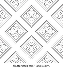 
floral pattern background.Repeating geometric pattern from striped elements.   Black and white pattern.