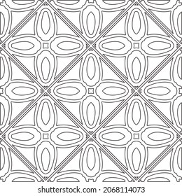 
floral pattern background.Repeating geometric pattern from striped elements.   Black and white pattern.