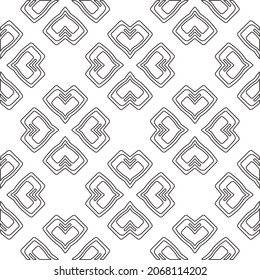 
floral pattern background.Repeating geometric pattern from striped elements.   Black and white pattern.