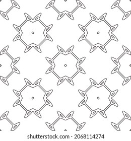 
floral pattern background.Repeating geometric pattern from striped elements.   Black and white pattern.