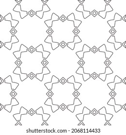 
Blumenmuster Hintergrund.Wiederholung geometrischer Muster aus gestreiften Elementen.   Schwarz-Weiß-Muster.