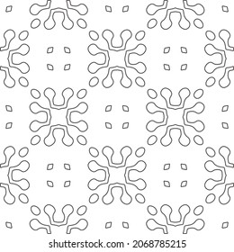 floral pattern background.Repeating geometric pattern from striped elements.   Black and white pattern.