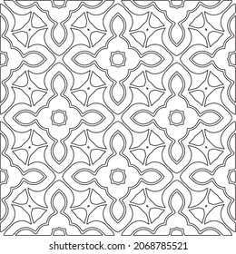 fondo de patrón floral.Patrón geométrico repetido a partir de elementos rayados.   Patrón blanco y negro.