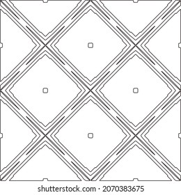 floral pattern background.Repeating geometric pattern from striped elements.   Black and white pattern.