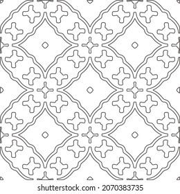 floral pattern background.Repeating geometric pattern from striped elements.   Black and white pattern.